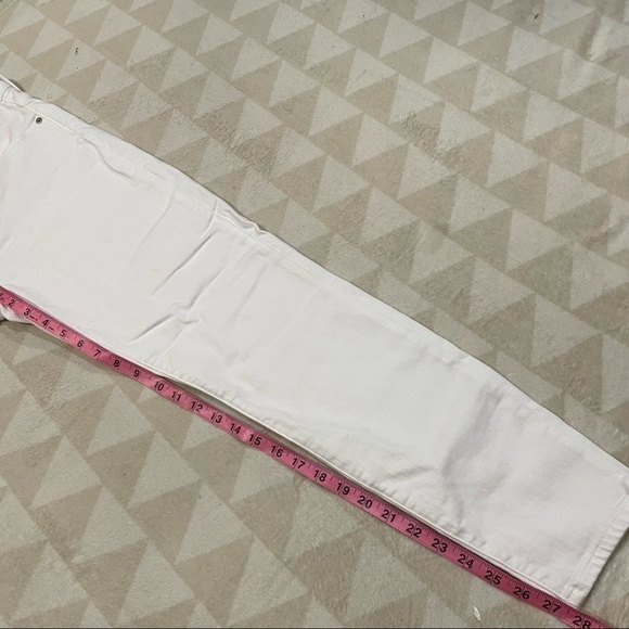 J crew 9” mid rise toothpick jeans white - Picture 3 of 4